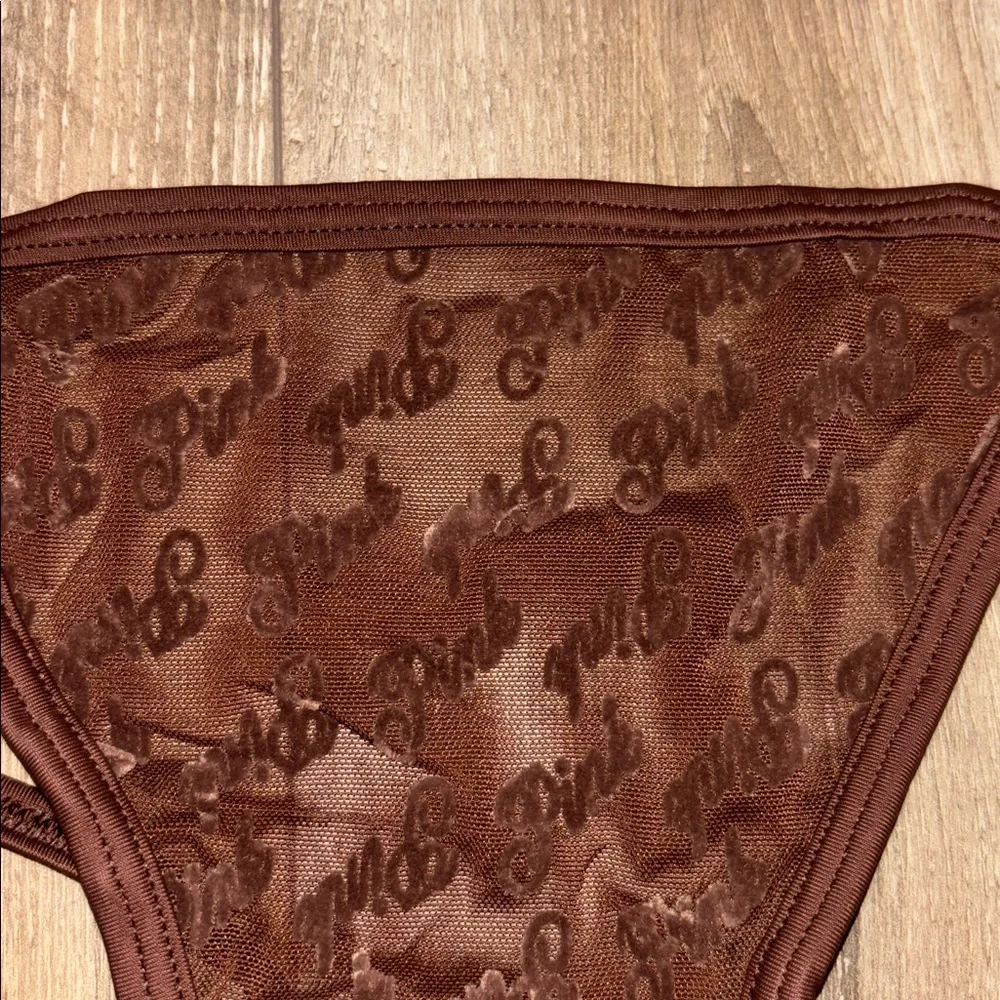PINK Victoria’s Secret Mesh Strappy Thong Panty